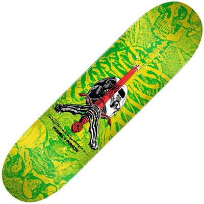 Peralta Skull & Sword #244 8.5inch Skateboard Deck - Yellow