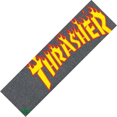 Thrasher Flame Logo Skateboard Griptape - Black
