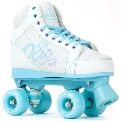 Lumina Quad Roller Skates - White/Blue