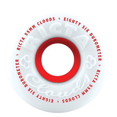 Clouds 55mm 86A White/Red Wheel