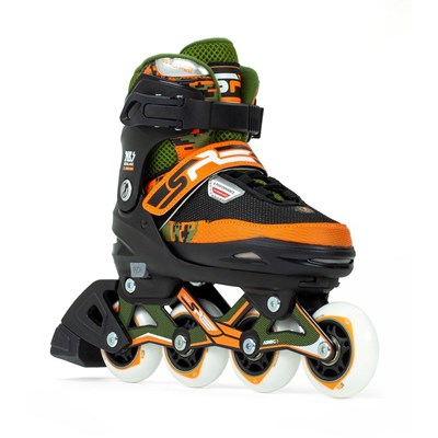 Pixel Adjustable Fitness Inline Skates - Green/Orange