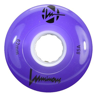 Luminous 62mm 85a Roller Skate Wheel - Purple