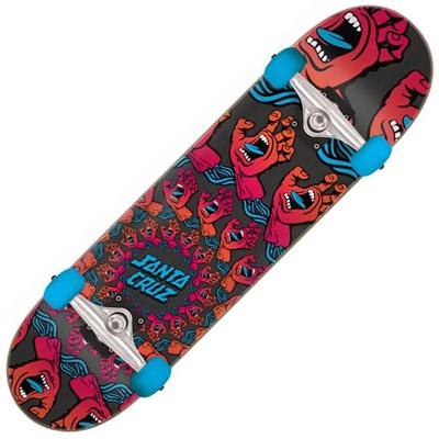 Mandala Hand 8inch Complete Skateboard - Red Blue