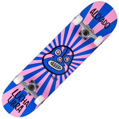 Lucha Libre 7.75inch Complete Skateboard - Pink/Blue