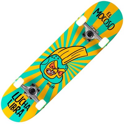 Lucha Libre 7.75inch Complete Skateboard - Yellow/Blue