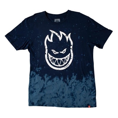 Bighead Outline Fill S/S T-Shirt - Navy/Blue Wash/White