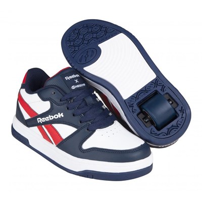 Heelys X Reebok BB4500 Low White/Vector Navy/Red Kids Heely Shoe Heelys X Reebok BB4500 Low White/Vector Navy/Red Kids Heely Shoe