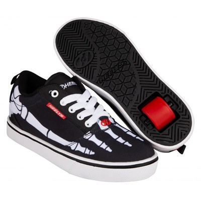 Pro 20 Prints Black/Red/White Skeleton Flames Kids Heely Shoe Pro 20 Prints Black/Red/White Skeleton Flames Kids Heely Shoe
