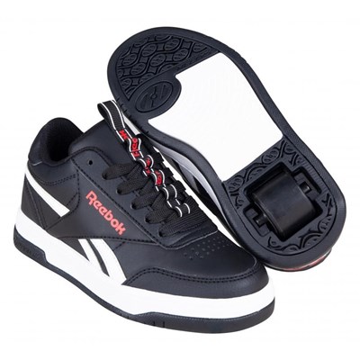 Heelys X Reebok CL Court Low Core Black/White/Vector Red Kids Heely Shoe Heelys X Reebok CL Court Low Core Black/White/Vector Red Kids Heely Shoe