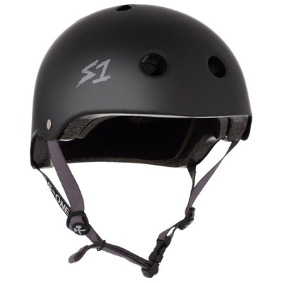 Lifer Helmet - Black Matt with Grey Strap