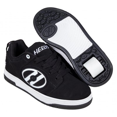 Voyager Black/White Nubuck Kids Heely Shoe Voyager Black/White Nubuck Kids Heely Shoe