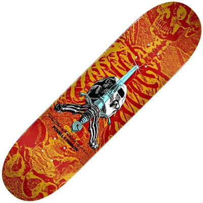 Peralta Skull & Sword #242 8inch Skateboard Deck - Red