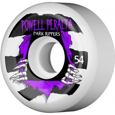 Park Ripper PF 54mm Skateboard Wheels - White/Purple