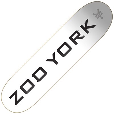 OG 95 Logo Block 7.75inch Skateboard Deck - White/Black/Grey
