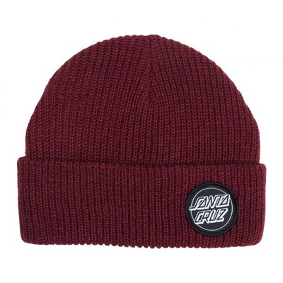 Outline Dot Beanie - Burgundy