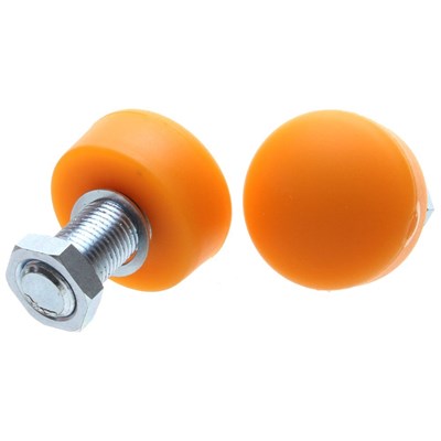 Rainbow Rider Metric Adjustable Round Toe Stops - Orange