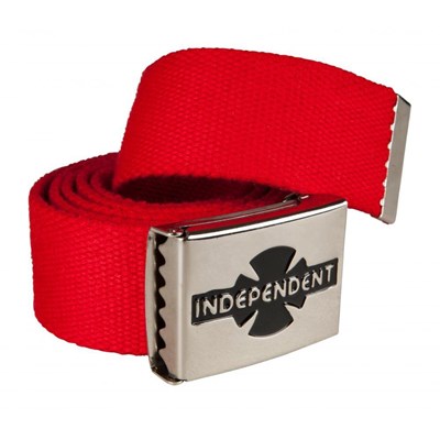 Clipped Web Belt - Cardinal Red