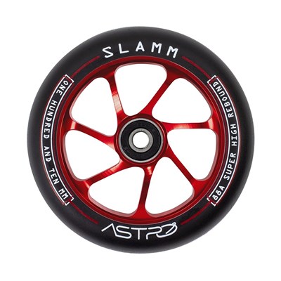 Astro 110mm Alloy Core Scooter Wheel and Bearings - Red