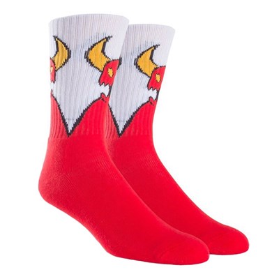 Sketchy Monster Socks - Red