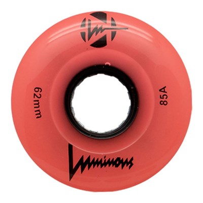 Luminous 62mm 85a Roller Skate Wheel - Coral Glow