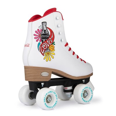 Coca-Cola Love Quad Roller Skates - White