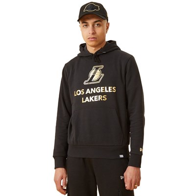 LA Lakers Black and Gold Metallic Logo Hoody