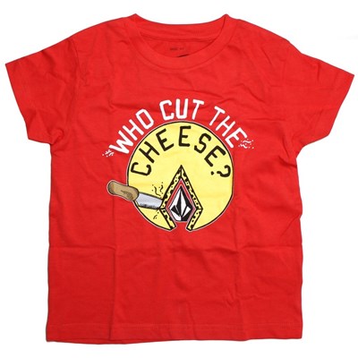 Cut The Cheese Kids S/S T-Shirt - Fire Red