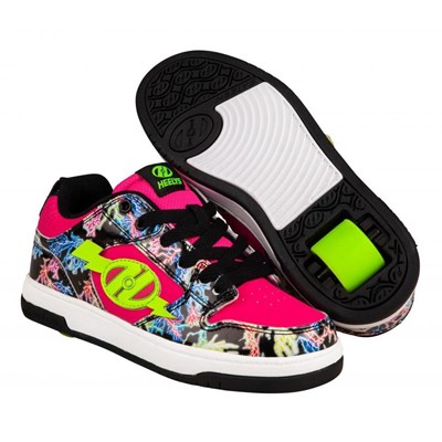 Cosmical Black/Hot Pink/Neon Yellow Kids Heely Shoe Cosmical Black/Hot Pink/Neon Yellow Kids Heely Shoe