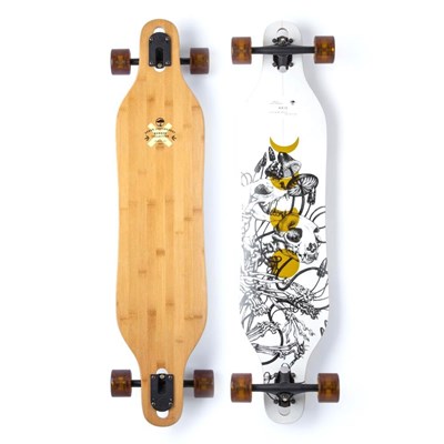 Axis 40 Bamboo Complete Drop Through Longboard - Artist Zoe Keller