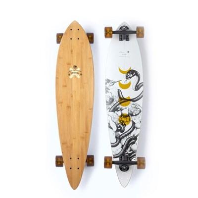 Fish Bamboo Pintail Complete Longboard - Artist Zoe Keller