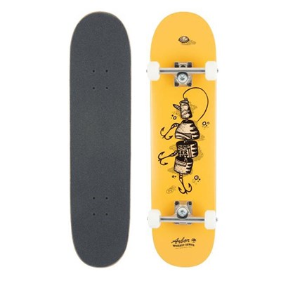 Upcycle Whiskey 7.75 Multi Complete Skateboard - Yellow