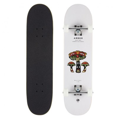 Forage Whiskey 7.75 Multi Complete Skateboard - White