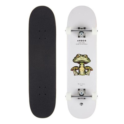 Forage Whiskey 8 Multi Complete Skateboard - White