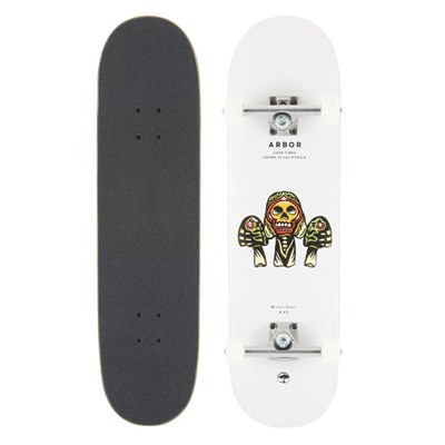 Forage Whiskey 8.25 Multi Complete Skateboard - White