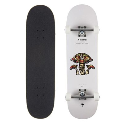 Forage Whiskey 8.5 Multi Complete Skateboard - White