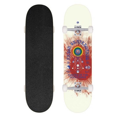 Experience Whiskey 8.25 Multi Complete Skateboard - Red/White