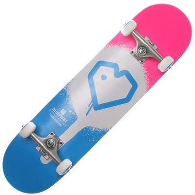 Spray Heart Blue/Pink 7.75 Complete Skateboard