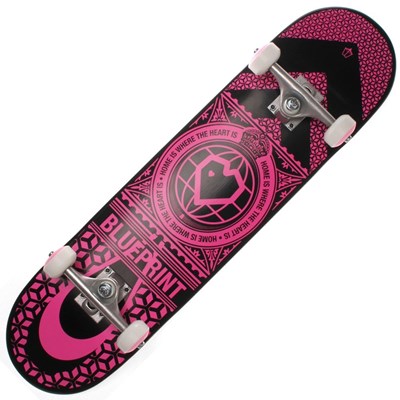 Home Heart Black/Pink 7.75 Complete Skateboard