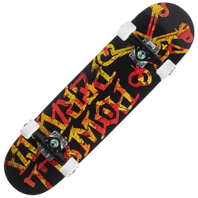 Vato Rat Leaves One Off #191 7.5inch Mini Complete Skateboard - Black
