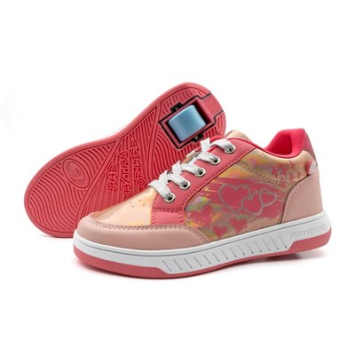 Pink Love - Pink Wheeled Heel Shoe