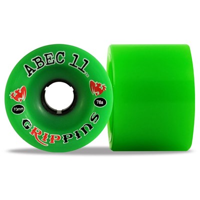 Classic Grippins 70mm Longboard Wheels - Green