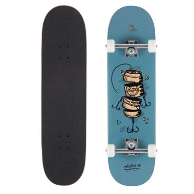 Upcycle Whiskey 8.25 Multi Complete Skateboard - Blue