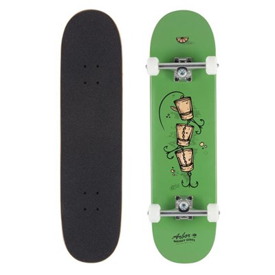 Upcycle Whiskey 8 Multi Complete Skateboard - Green