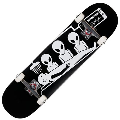 Abduction Black 7.25inch Mini Complete Skateboard