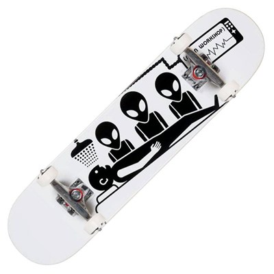 Abduction White 7.75inch Complete Skateboard
