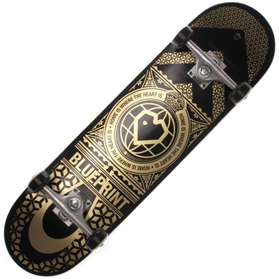 Home Heart Black/Gold 8.125 Complete Skateboard
