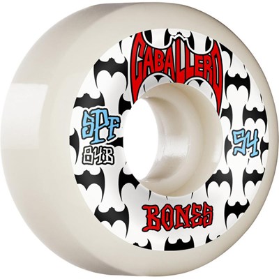 Pro SPF Caballero Bats 54mm 84B P5 Sidecut Wheels - White