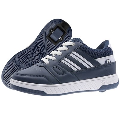 Glitch - Navy/White Wheeled Heel Shoe