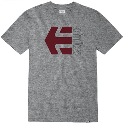 Corp Combo S/S T-Shirt - Grey/Burgundy