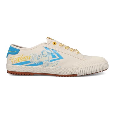 Feiyue x Street Fighter FE LO 1920 Chun-Li Canvas Shoe - Ivory/Blue/Multi Feiyue x Street Fighter FE LO 1920 Chun-Li Canvas Shoe - Ivory/Blue/Multi